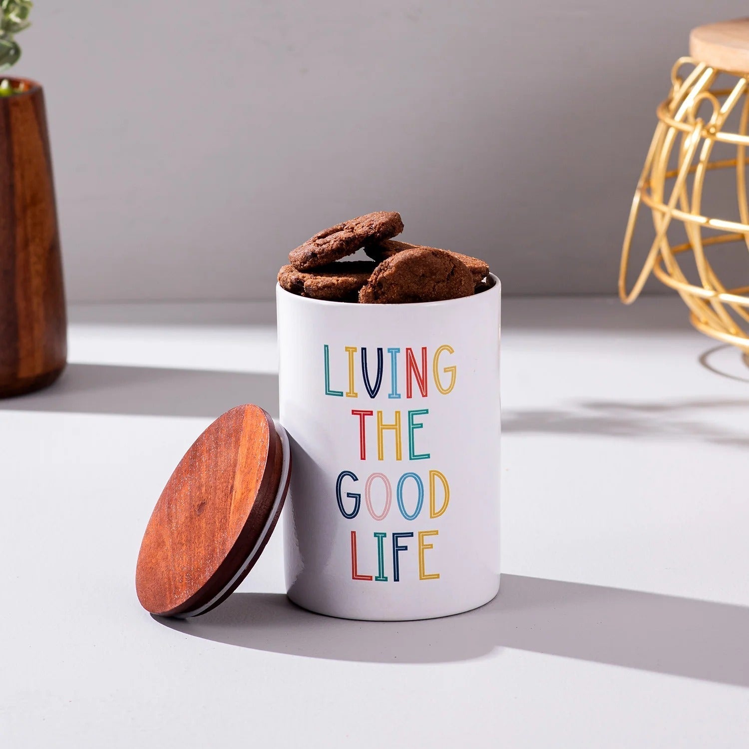 Nestroots Living The Good Life Single Jar Canister Kitchen Storage