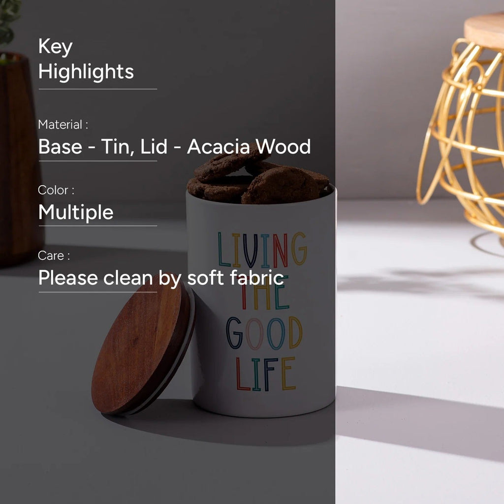 Nestroots Living The Good Life Single Jar Canister Kitchen Storage