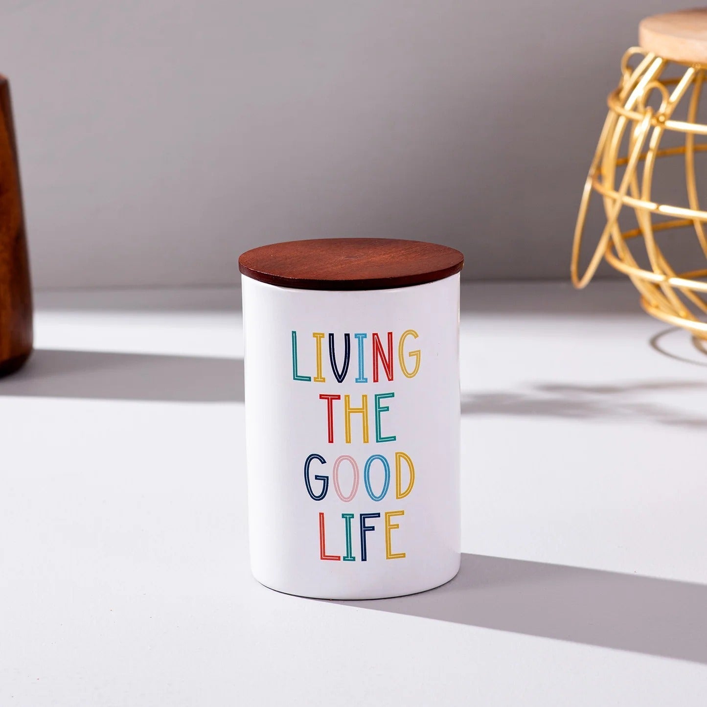 Nestroots Living The Good Life Single Jar Canister Kitchen Storage