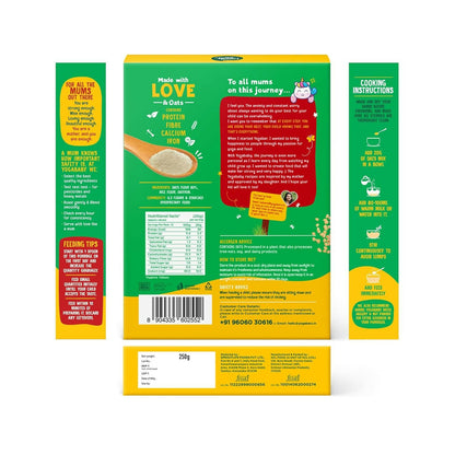 Yoga Bar Yogababy Saffron & Oats Mix, Healthy Porridge Mix For Infants, Kids, Children