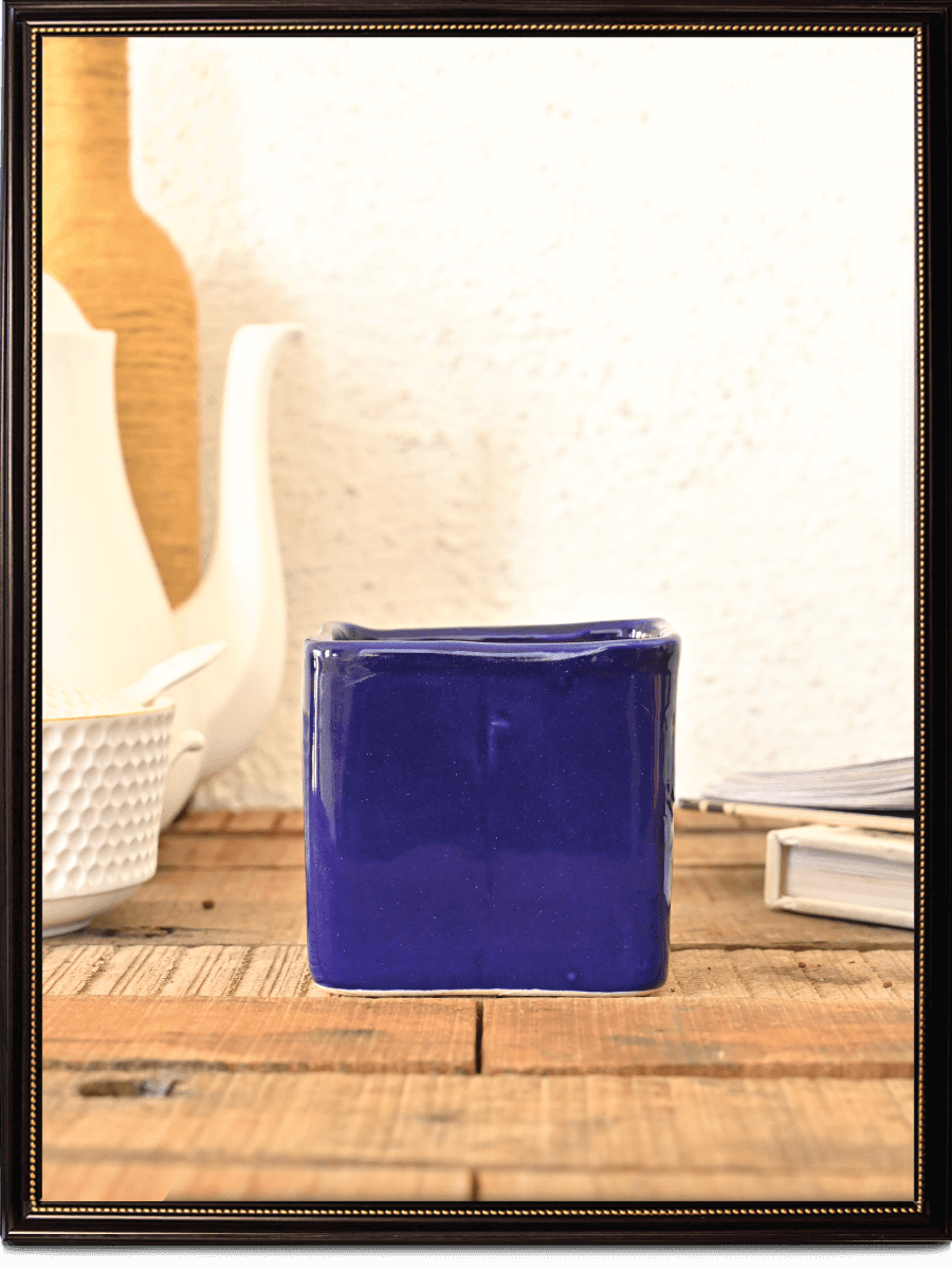 Square Ceramic Pot | Ugaoo | Multiple Colors
