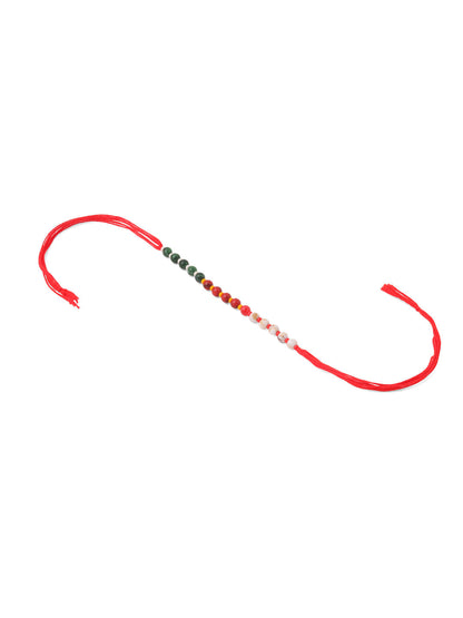 NVR Multicolor Artificial Beads Set of 2 Bhaiya Bhabhi Rakhi Combo