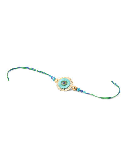 NVR Set of 2 Multicolor Artificial Beads Bhaiya Bhabhi Rakhi Combo