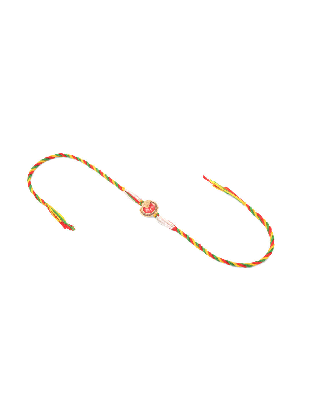 NVR Men Set of 2 Religious Designer Multicolor Artificial Stones Thread Rakhi Combo