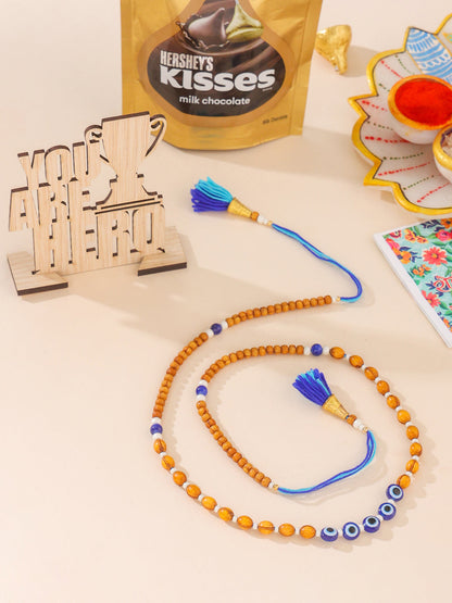 NVR Men's Evil Eye Multicolor Thread Rakhi, Combo for Rakshabandhan