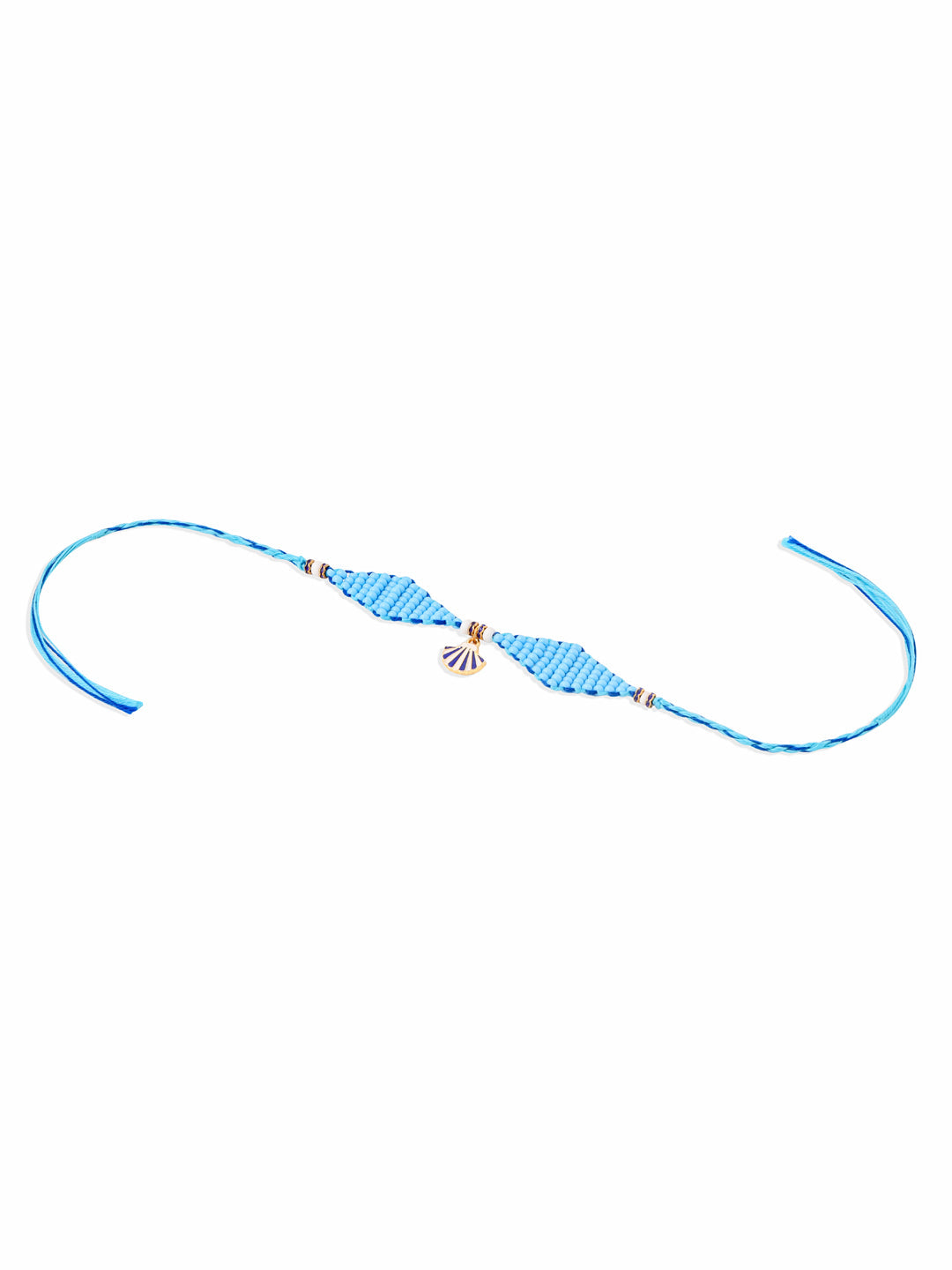 NVR Men Blue Pearls Unique Design Thread Rakhi, Combo for Rakshabandhan