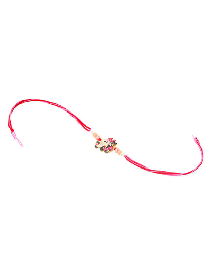NVR Stylish Red Cartoon Character Kids Rakhi with Roli Chawal Chandan & Mishri