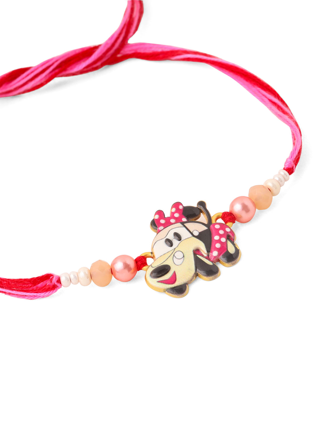 NVR Stylish Red Cartoon Character Kids Rakhi with Roli Chawal Chandan & Mishri