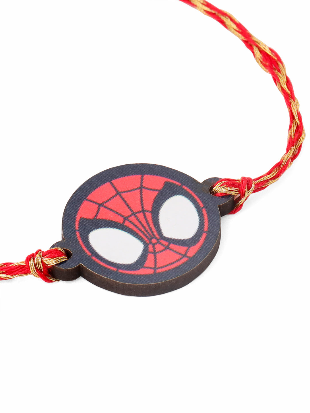 NVR Kids Superhero Red Thread Rakhi with Roli Chawal Chandan & Mishri