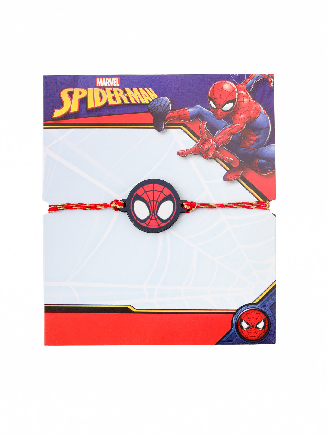 NVR Kids Superhero Red Thread Rakhi with Roli Chawal Chandan & Mishri