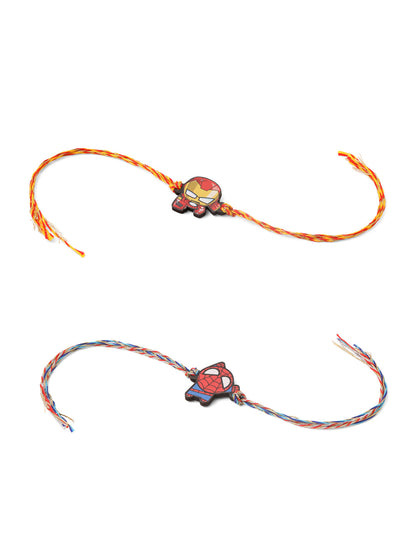 NVR Kids Set of 2 Cute Cartoon Superhero Thread Rakhi, Combo for Rakshabandhan