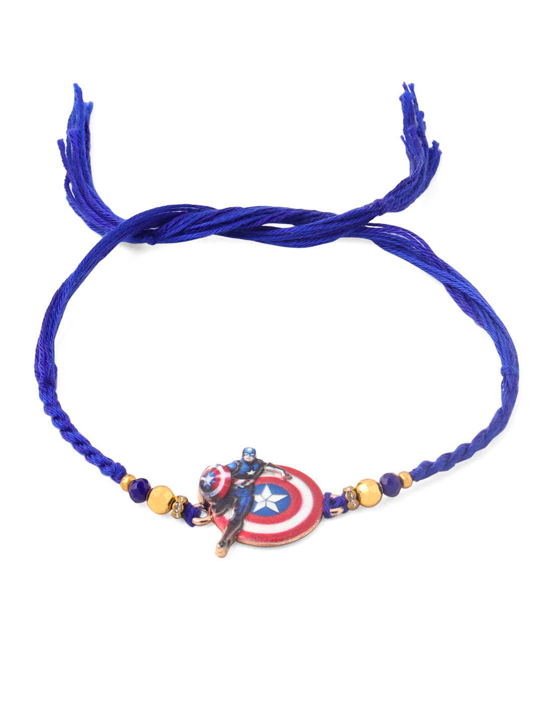 NVR Kids Superhero Blue Artificial Beads Thread Rakhi, Combo for Rakshabandhan