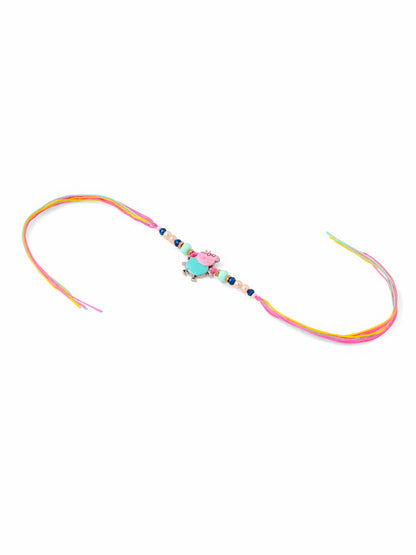NVR Kids Cartoon Character Artificial Beads Rakhi with Roli Chawal Chandan & Mishri