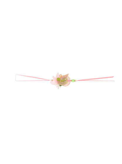 NVR Set of 2 Handcrafted Multicolor Pearls Bhaiya Bhabhi Rakhi Combo