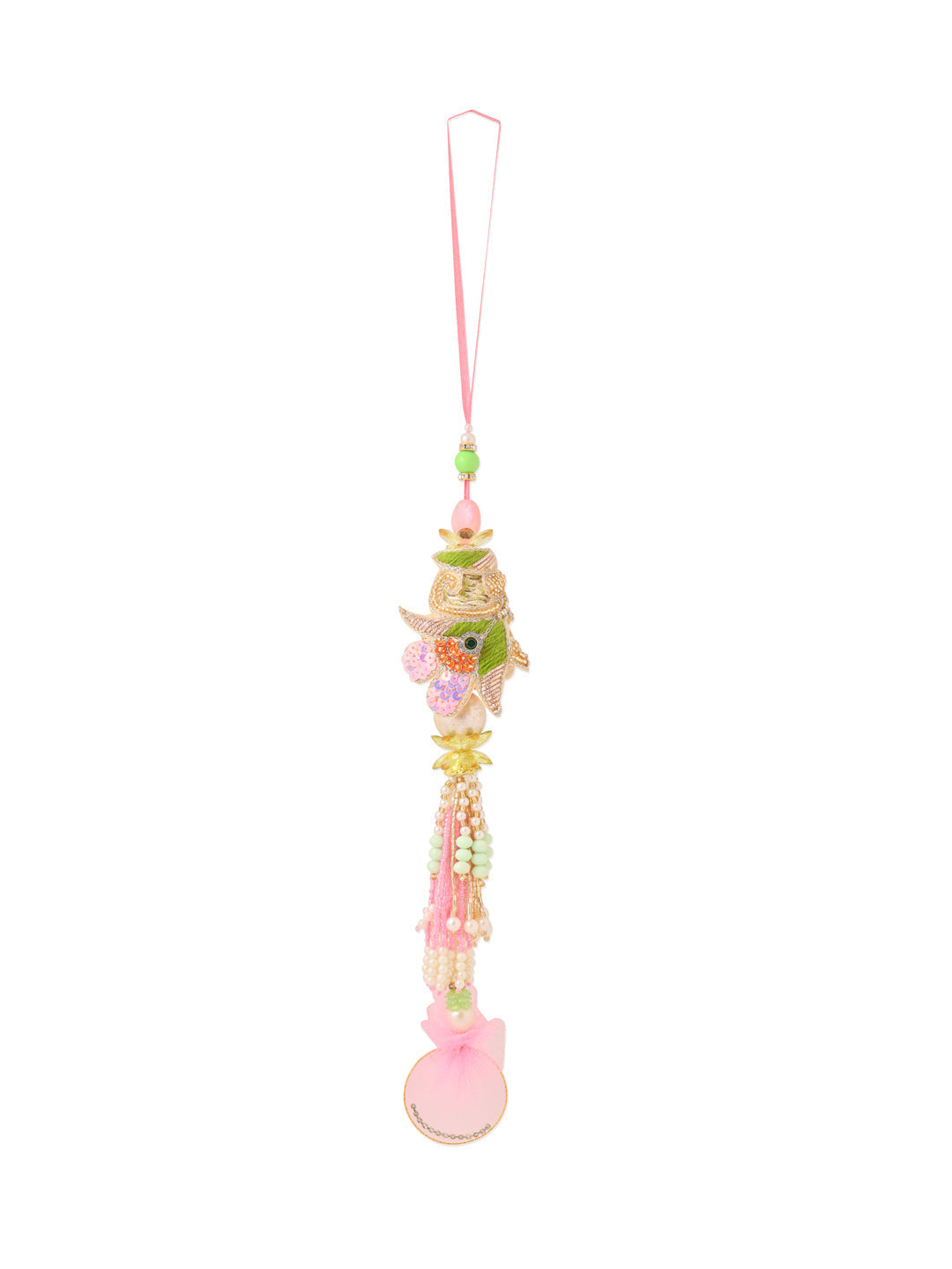 NVR Set of 2 Handcrafted Multicolor Pearls Bhaiya Bhabhi Rakhi Combo