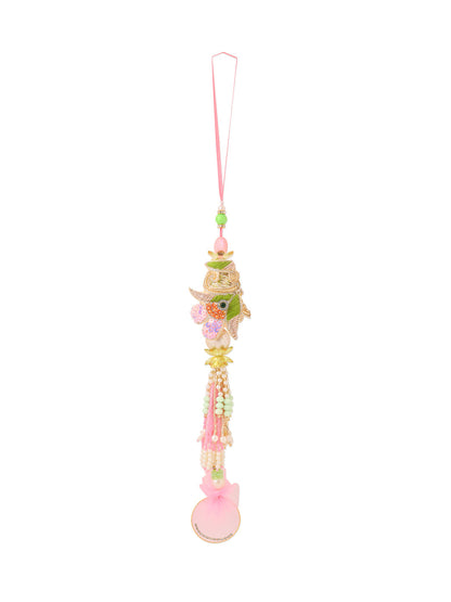 NVR Set of 2 Handcrafted Multicolor Pearls Bhaiya Bhabhi Rakhi Combo