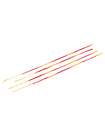NVR Men Set of 4 Pearls Traditional Red Thread Rakhi, Combo for Rakshabandhan