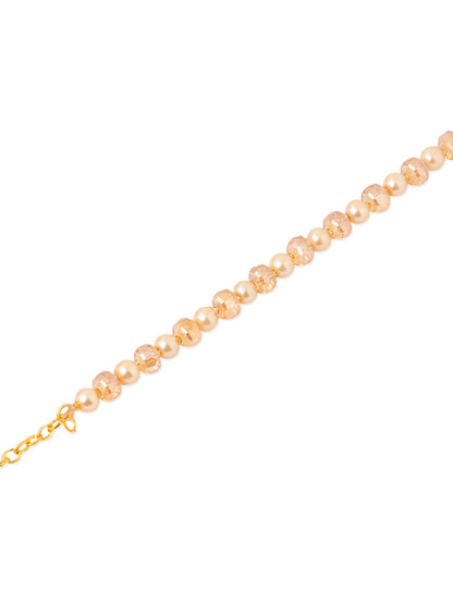 NVR Women Gold Toned Artificial Beads Wraparound Rakhi, Combo for Rakshabandhan