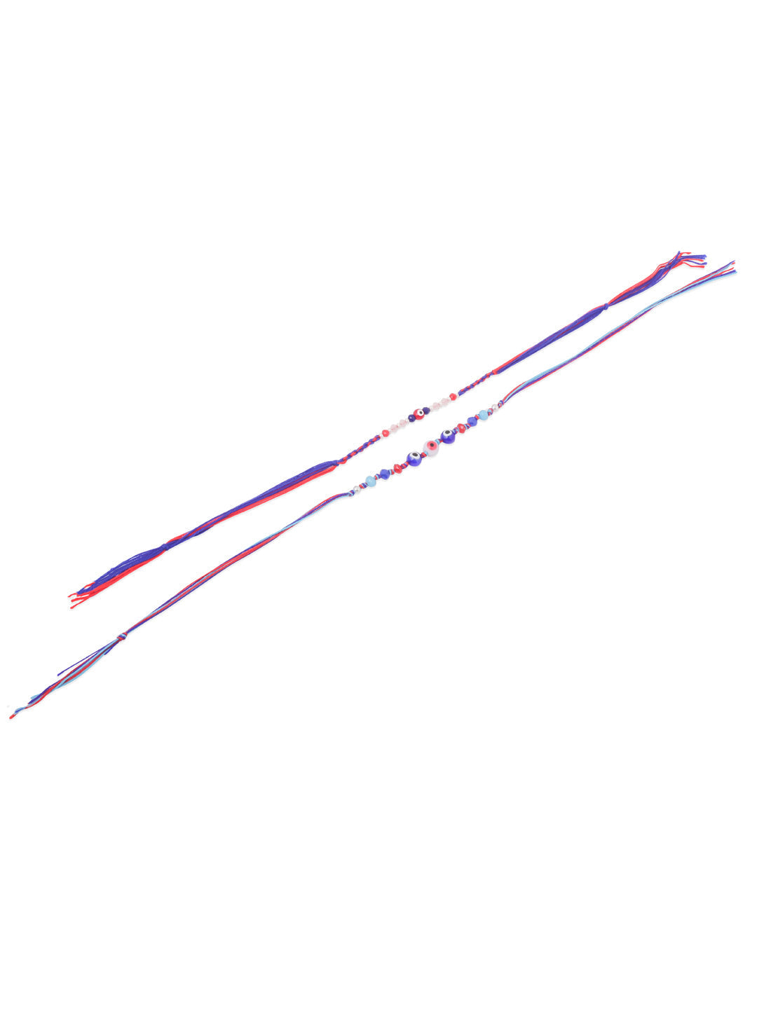 NVR Men Multicolor Evil Eye Artificial Beads Thread Rakhi, Combo for Rakshabandhan