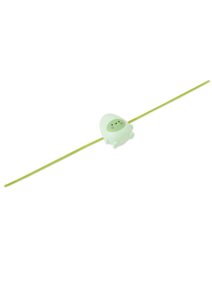 NVR Kids Handmade Green Thread Rakhi with Roli Chawal Chandan & Mishri