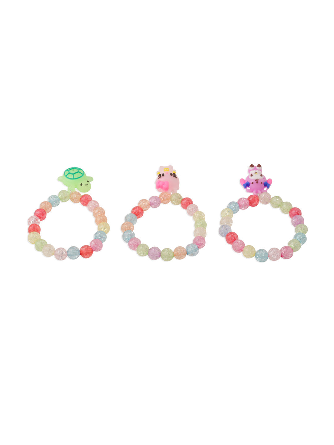 NVR Kids Set of 3 Cartoon Design Artificial Beads Thread Rakhi, Combo for Rakshabandhan