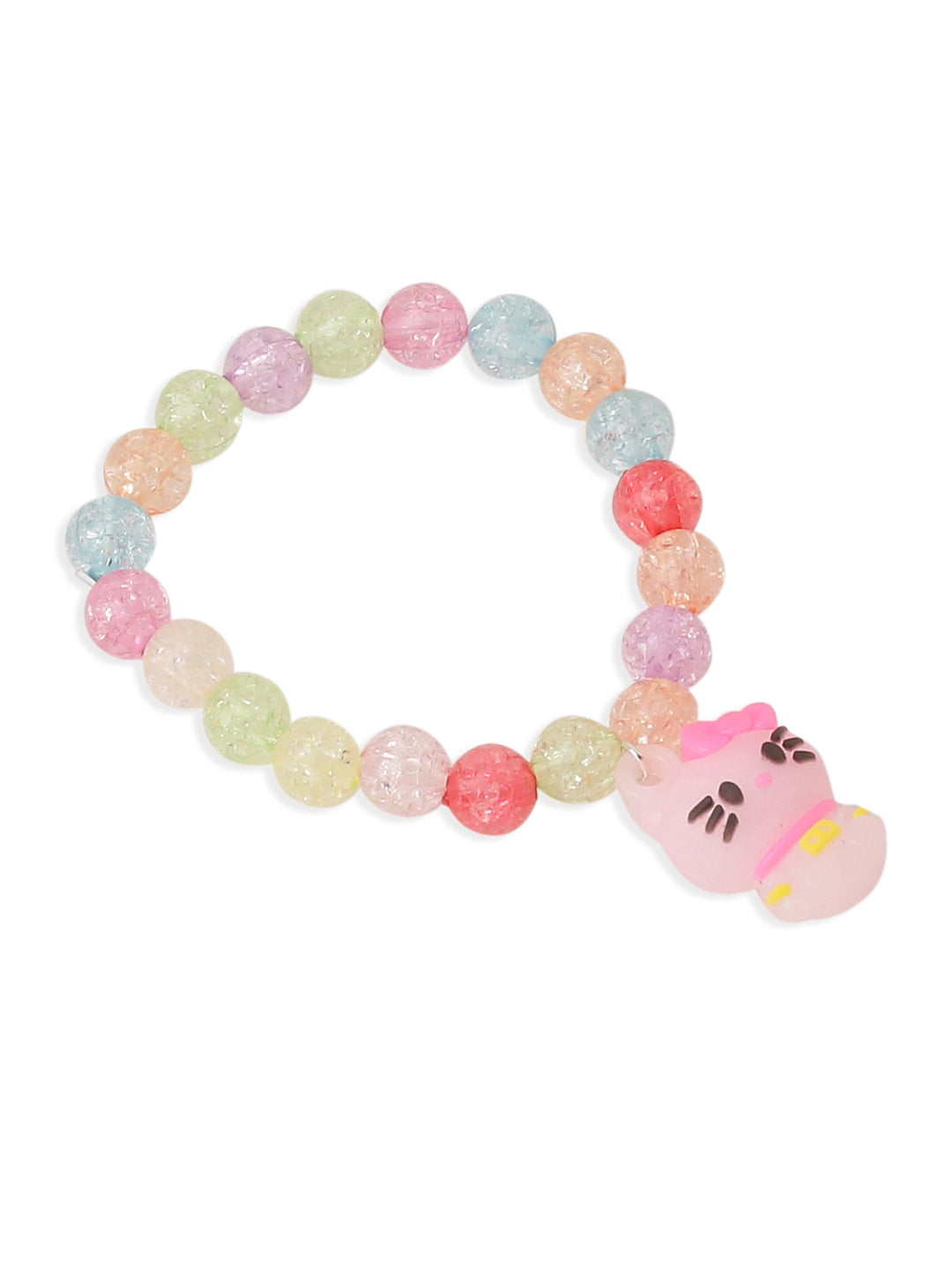 NVR Kids Set of 3 Cartoon Design Artificial Beads Thread Rakhi with Roli Chawal Chandan & Mishri