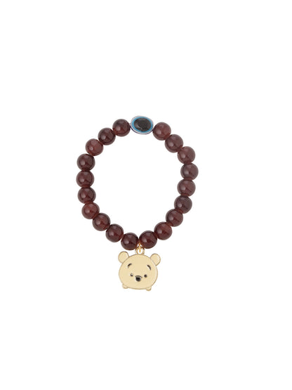 NVR Kids Cartoon Design Brown Artificial Beads Thread Rakhi with Roli Chawal Chandan & Mishri