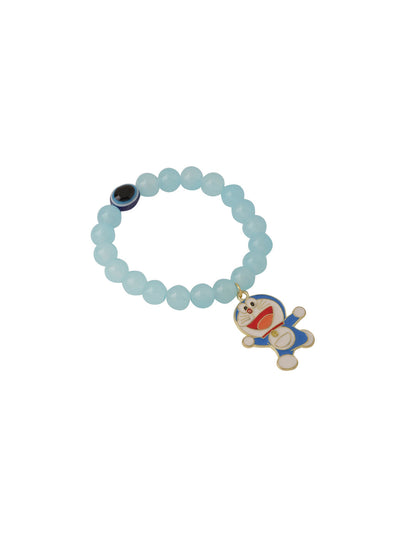 NVR Kids Cartoon Design Sky BLue Artificial Beads Thread Rakhi, Combo for Rakshabandhan