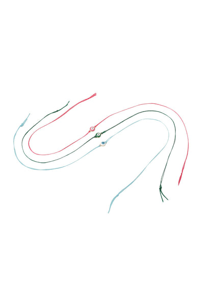NVR Men's Set of 3 Multicolor Evil Eye Thread Rakhi, Combo for Rakshabandhan