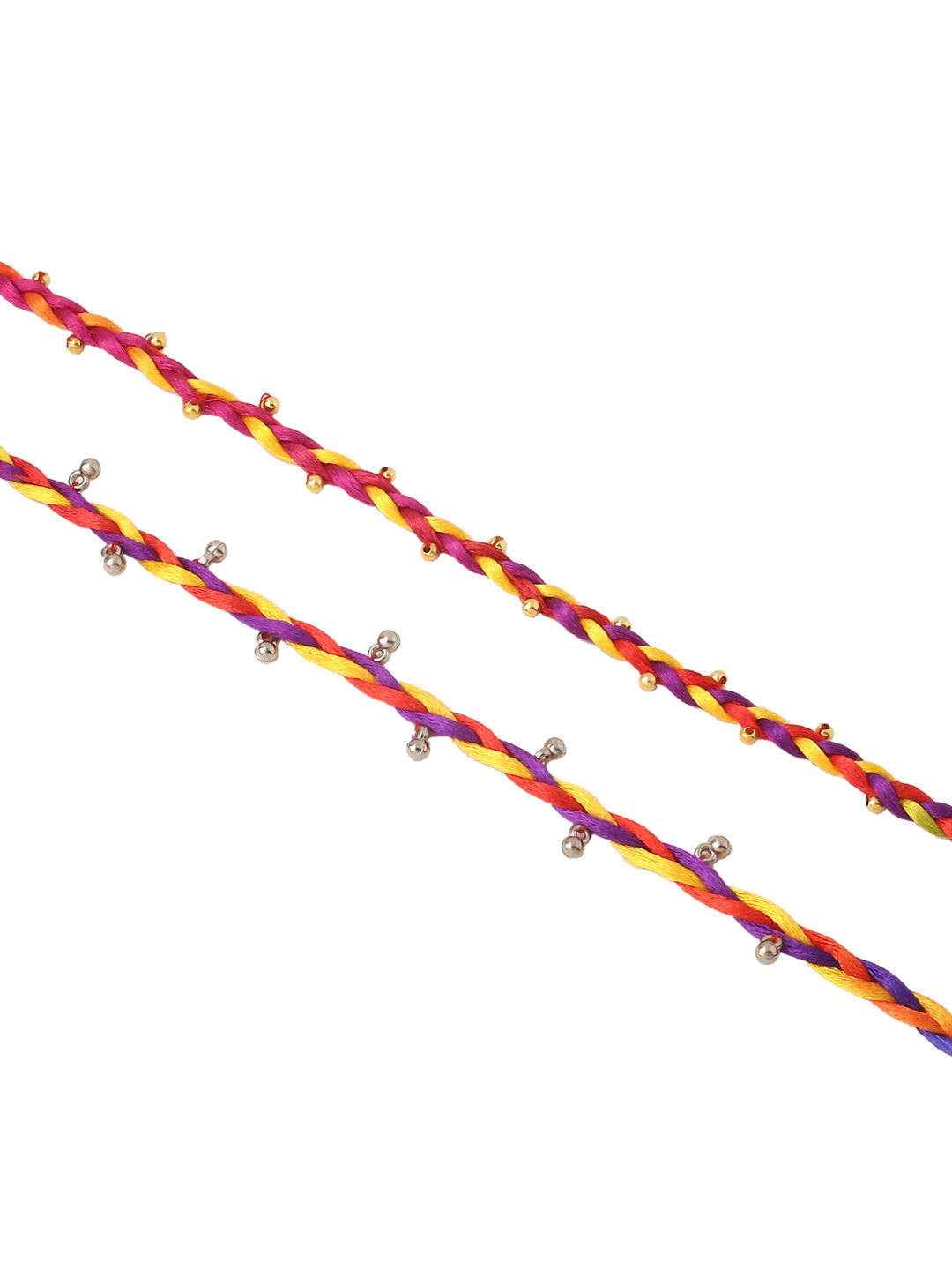 NVR Men Multicolor Artificial Beads Thread Rakhi, Combo for Rakshabandhan