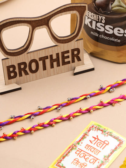 NVR Men Multicolor Artificial Beads Thread Rakhi, Combo for Rakshabandhan
