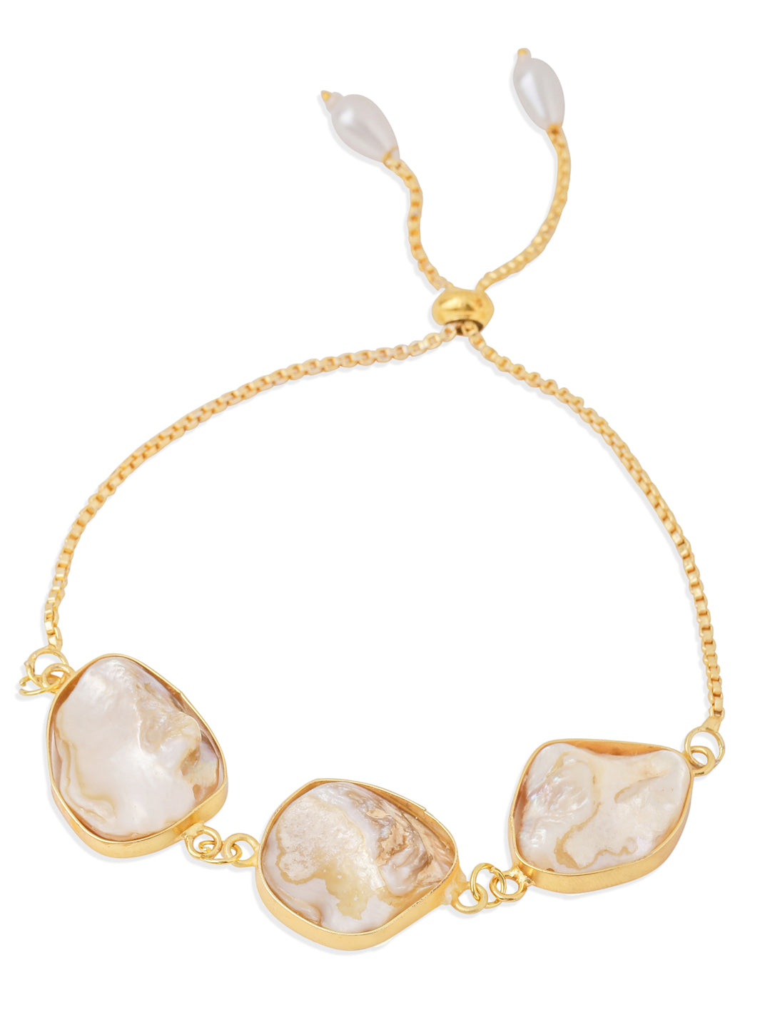 NVR Set of 2 Gold Toned Pearls Bhaiya Bhabhi Rakhi with Roli Chawal Chandan & Mishri