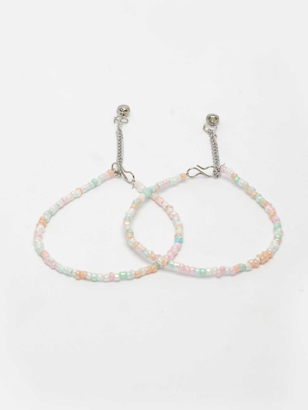 NVR Women's Multi-Coloured Artificial Beads Anklet