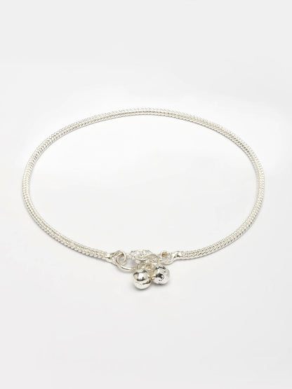 NVR Women's Pair of 2 Silver-Plated Anklets