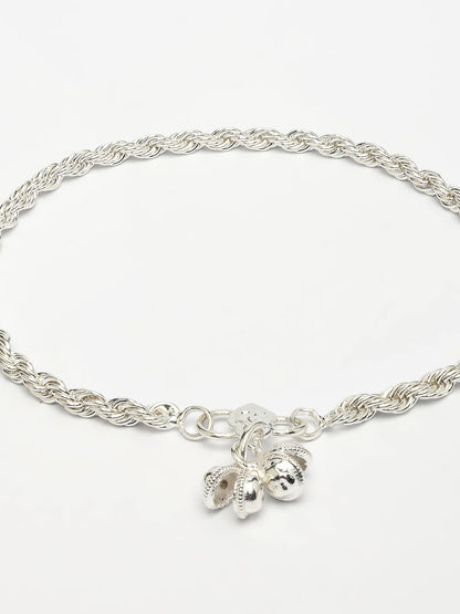 NVR Women's Pair of 2 Silver-Plated Anklets