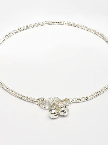 NVR Women's Pair of 2 Silver-Plated Anklets
