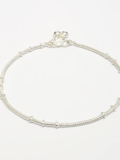 NVR Women's Set of 2 Silver-Plated Anklets