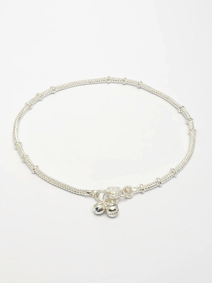 NVR Women's Set of 2 Silver-Plated Anklets