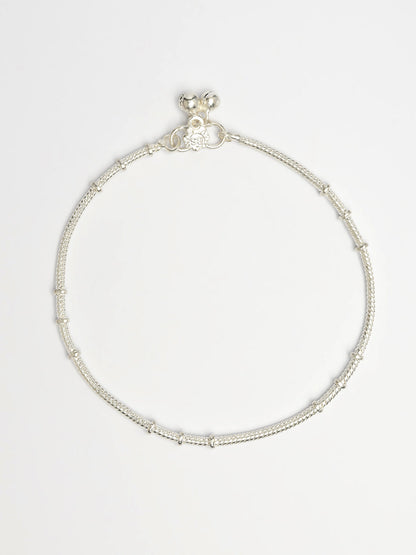 NVR Women's Set of 2 Silver-Plated Anklets