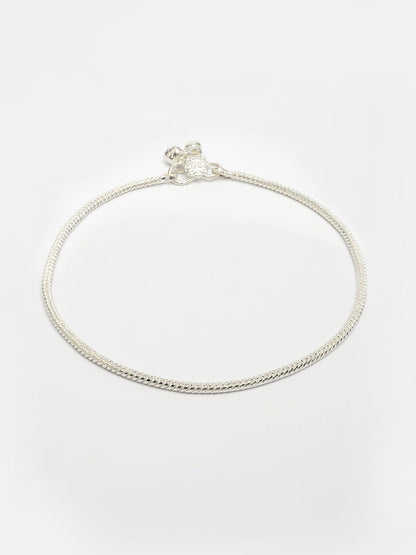 NVR Women's Set of 2 Silver-Plated Anklets