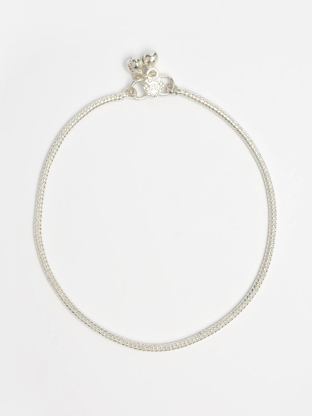 NVR Women's Set of 2 Silver-Plated Anklets