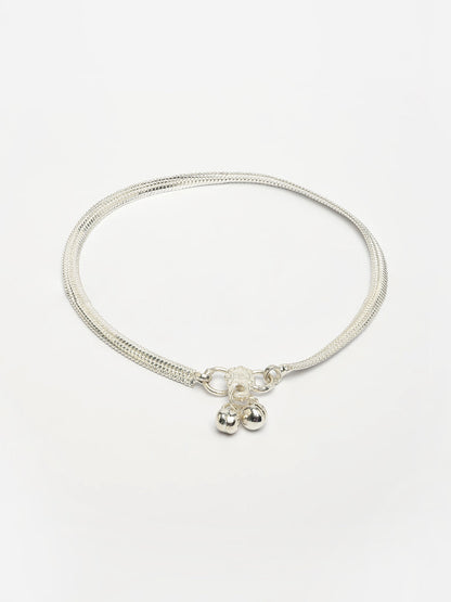 NVR Women's Set of 2 Silver-Plated Anklets