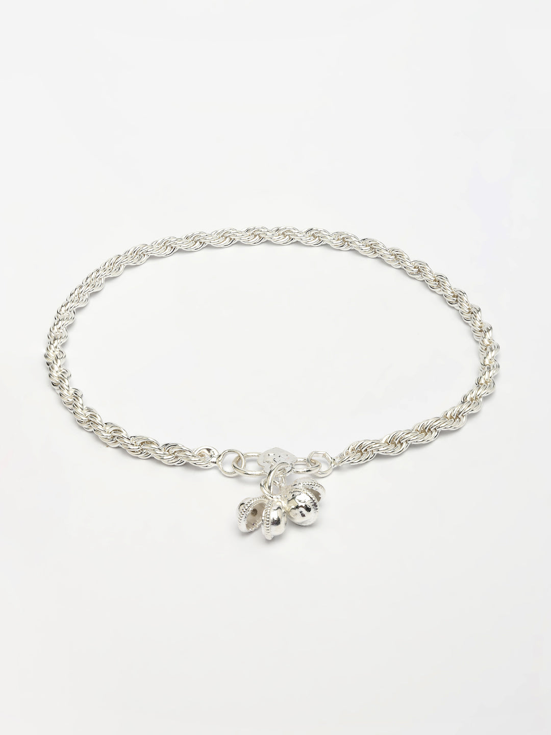 NVR Women's Set of 2 Silver-Plated Anklets