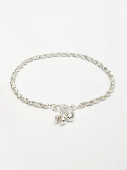 NVR Women's Set of 2 Silver-Plated Anklets
