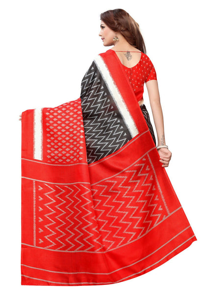 Vamika Red Kalamkari With Jhalar Khadi Silk Saree In Latest Fashion