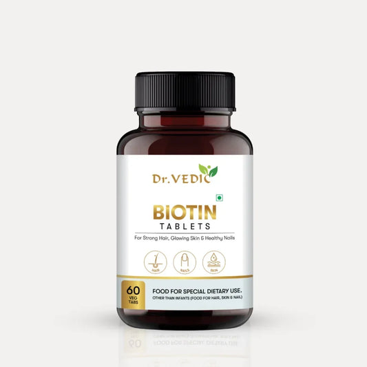 Dr. Vedic 100% Natural Biotin Tablets - 60 Tabs