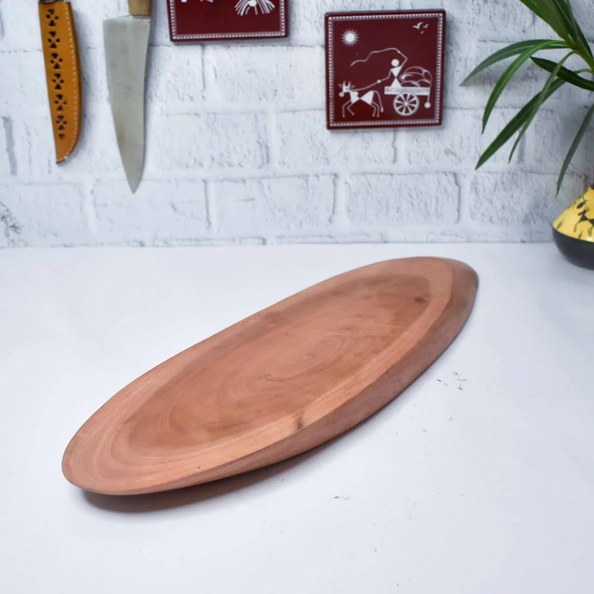 Zishta Neem Wood Chopping Board Natural Shape