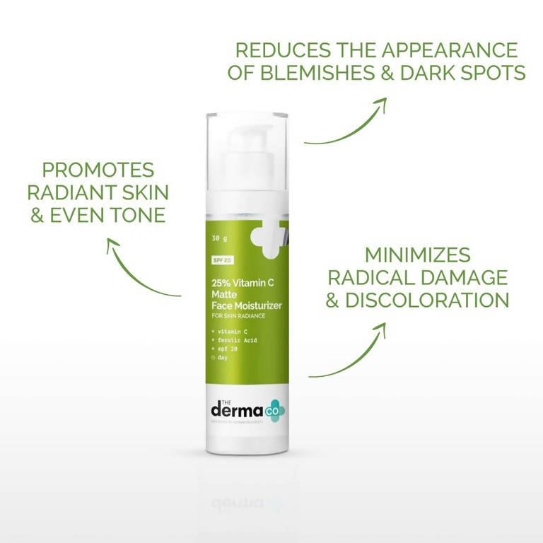 The Derma Co 25% Vitamin C Matte Face Moisturizer For Skin Radiance - 30 gms