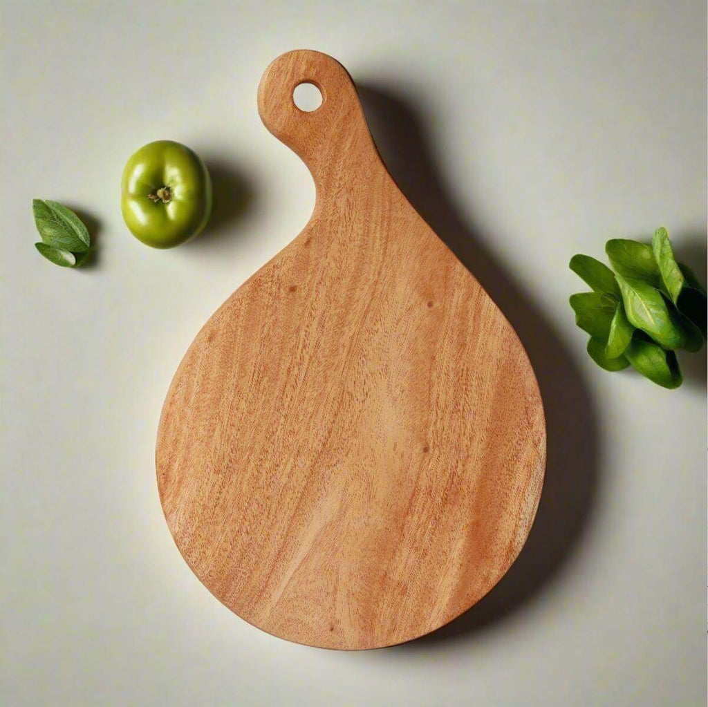 Zishta Neem Wood Chopping Board Compact Designer Shape