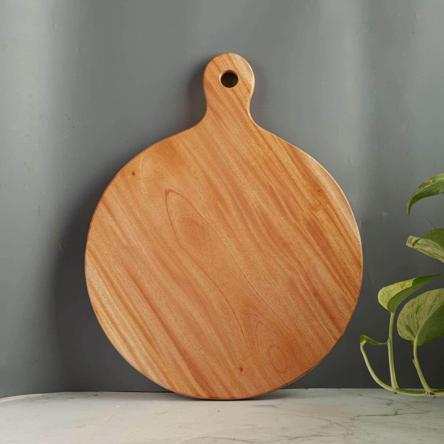 Zishta Neem Wood Chopping Board Compact Round